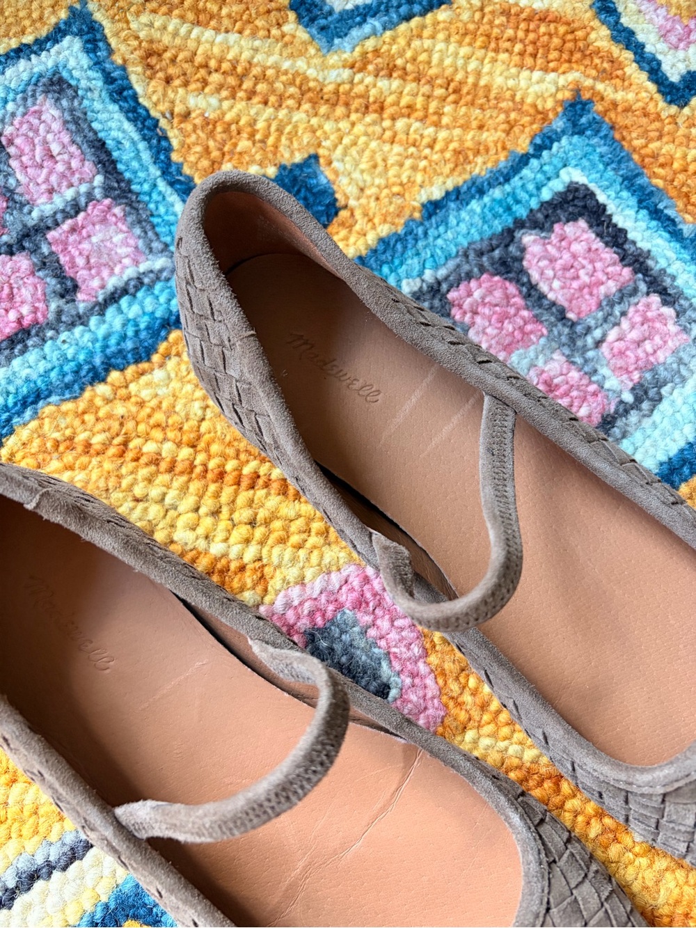 Madewell Taupe Woven Mary Jane Flats - Picture 3 of 4